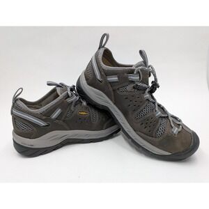 Keen Utility Flint II Steel Toe ESD Work Shoes Brown Blue Womens 8.5W 1023226